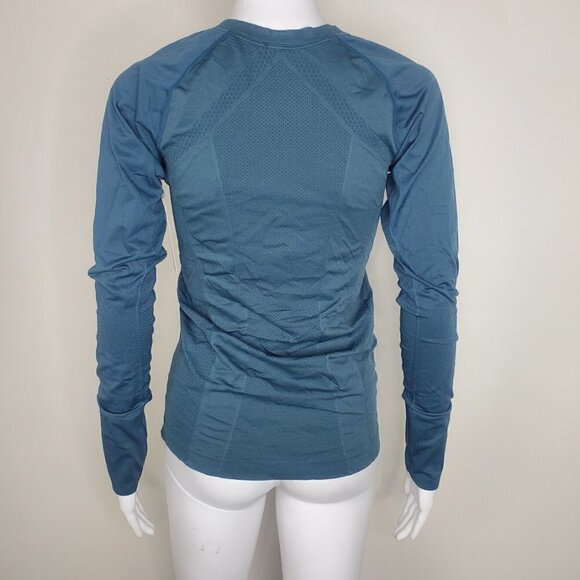 NWT Spiritual Gangster X Anique Long Sleeve Mixed Texture Top Teal XS/S - Picture 7 of 12
